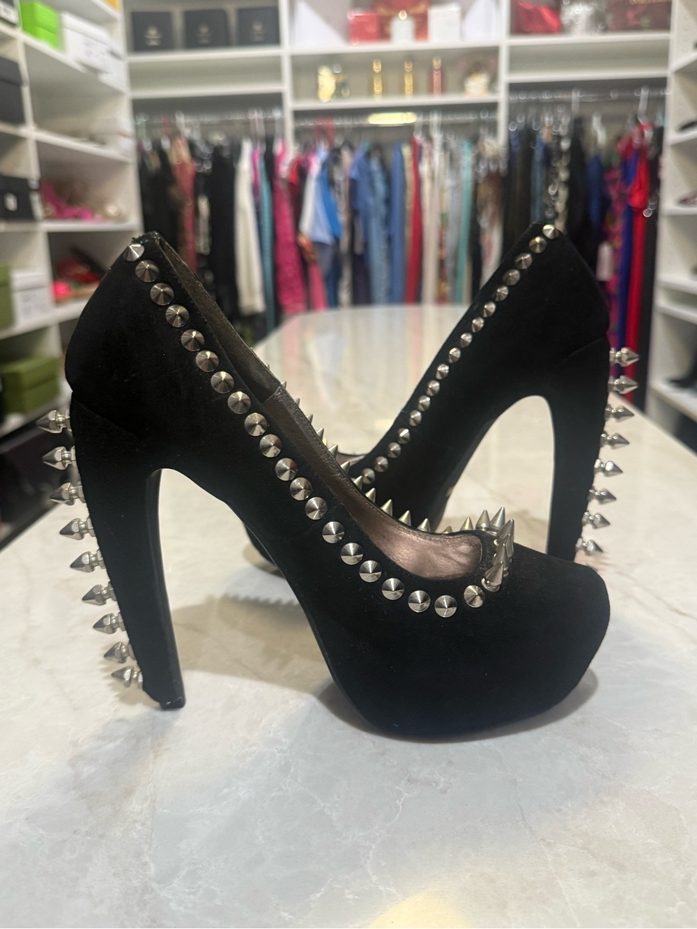 Jeffrey Campbell Handmade
Ibiza Last Spiked Studded High Heels  size 6,5 EUC
